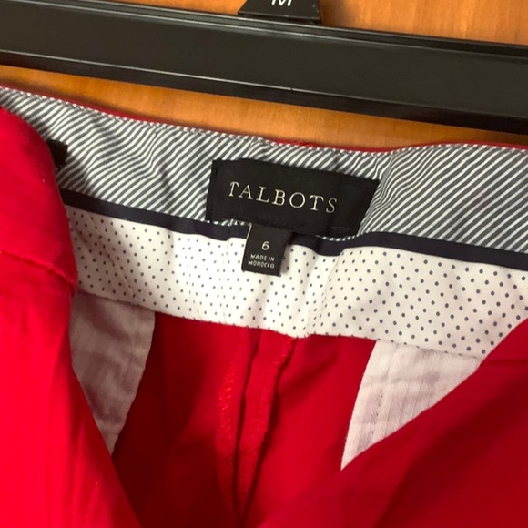 Talbots red size 6 pants (their Signature style) chinos - Picture 5 of 5